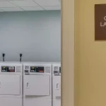 Hotel guest laundry room