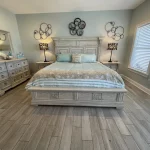 Bedroom, nightstands, and dresser