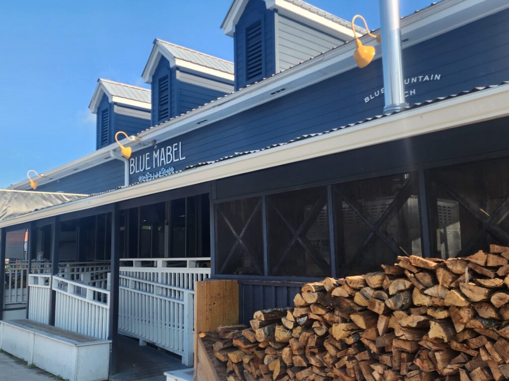 exterior of the Blue Mabel restaurant